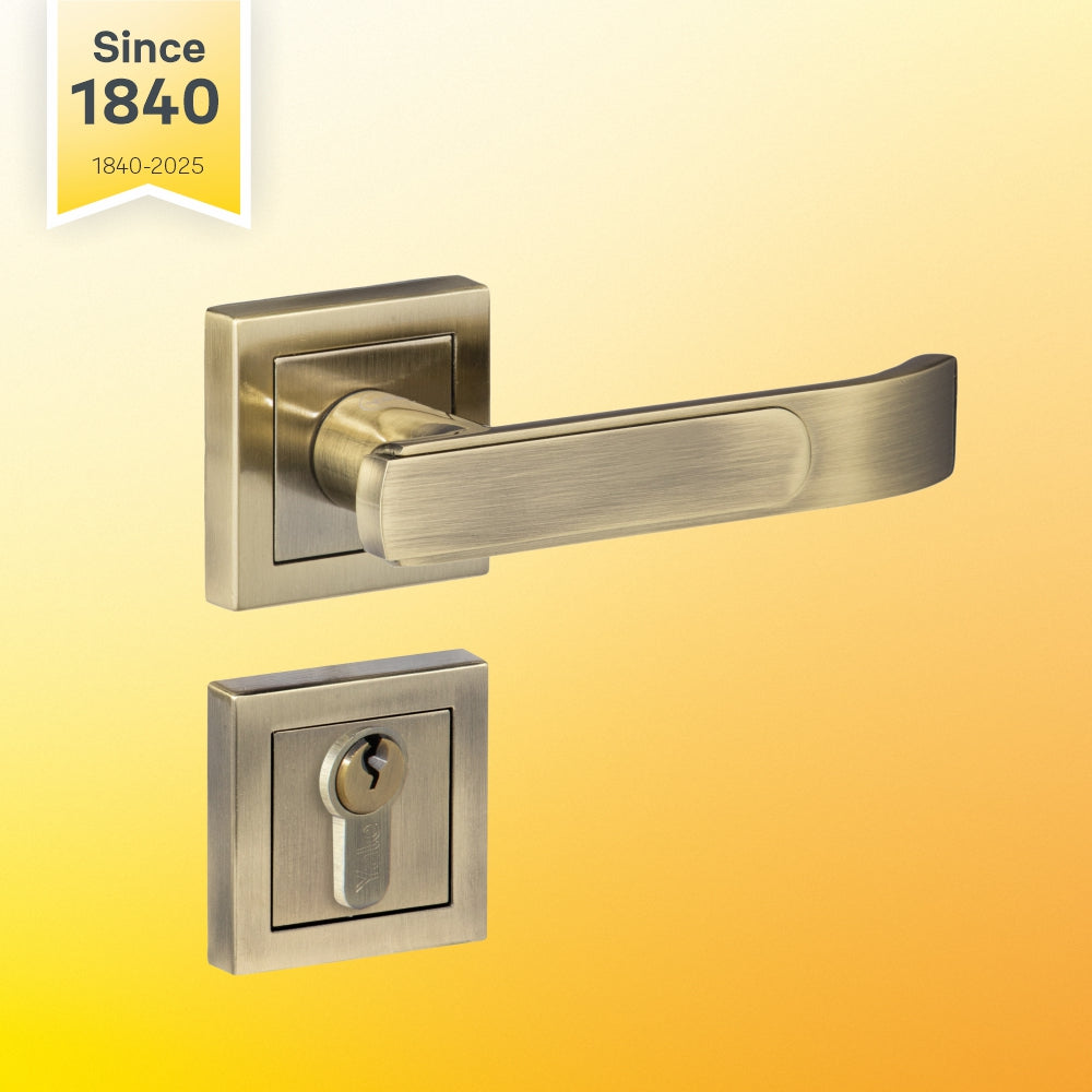 Yale YECM-603 mortise comboset with lock and handle in Black Matt