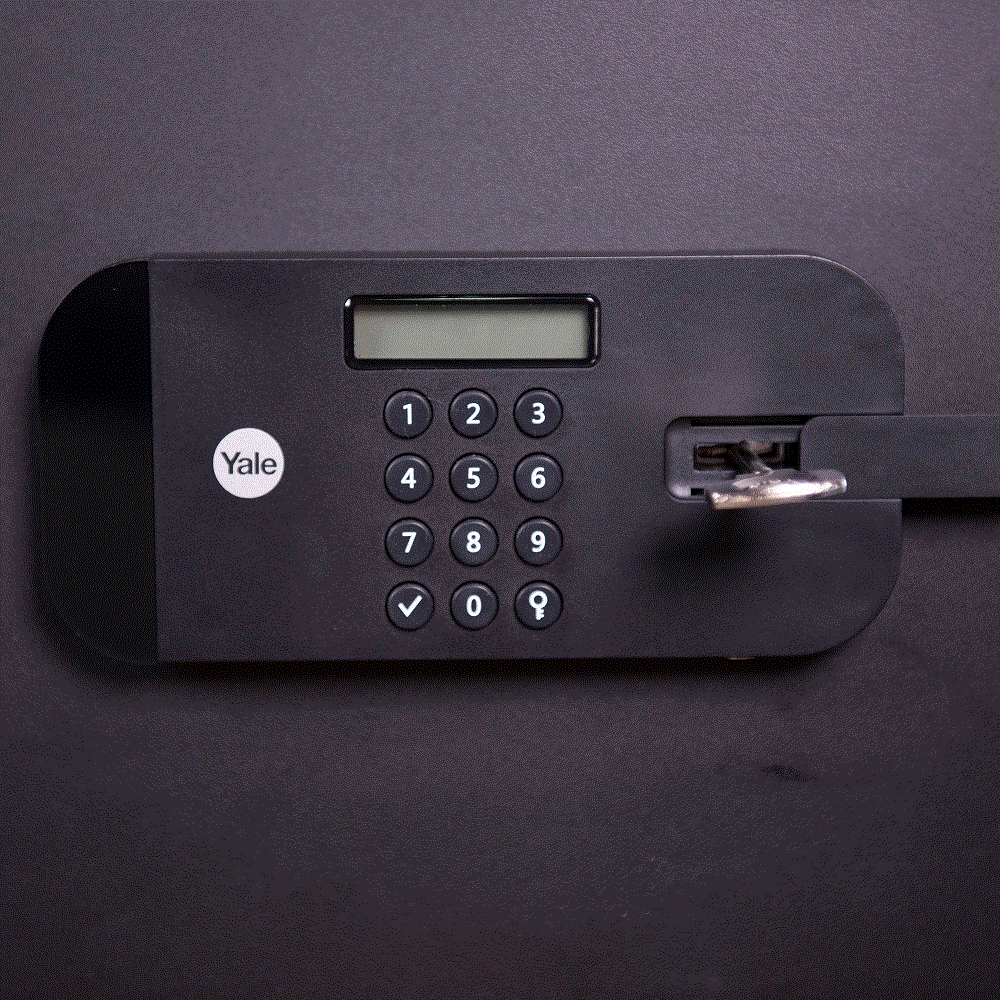 YSFB/400/EB1  High Security Digital Safe Locker with Fingerprint and Pin Access - Black