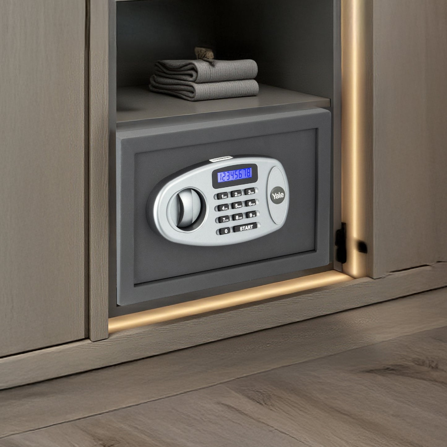 YSS/200/GR  Small Security Safe locker with Pincode Access- Grey