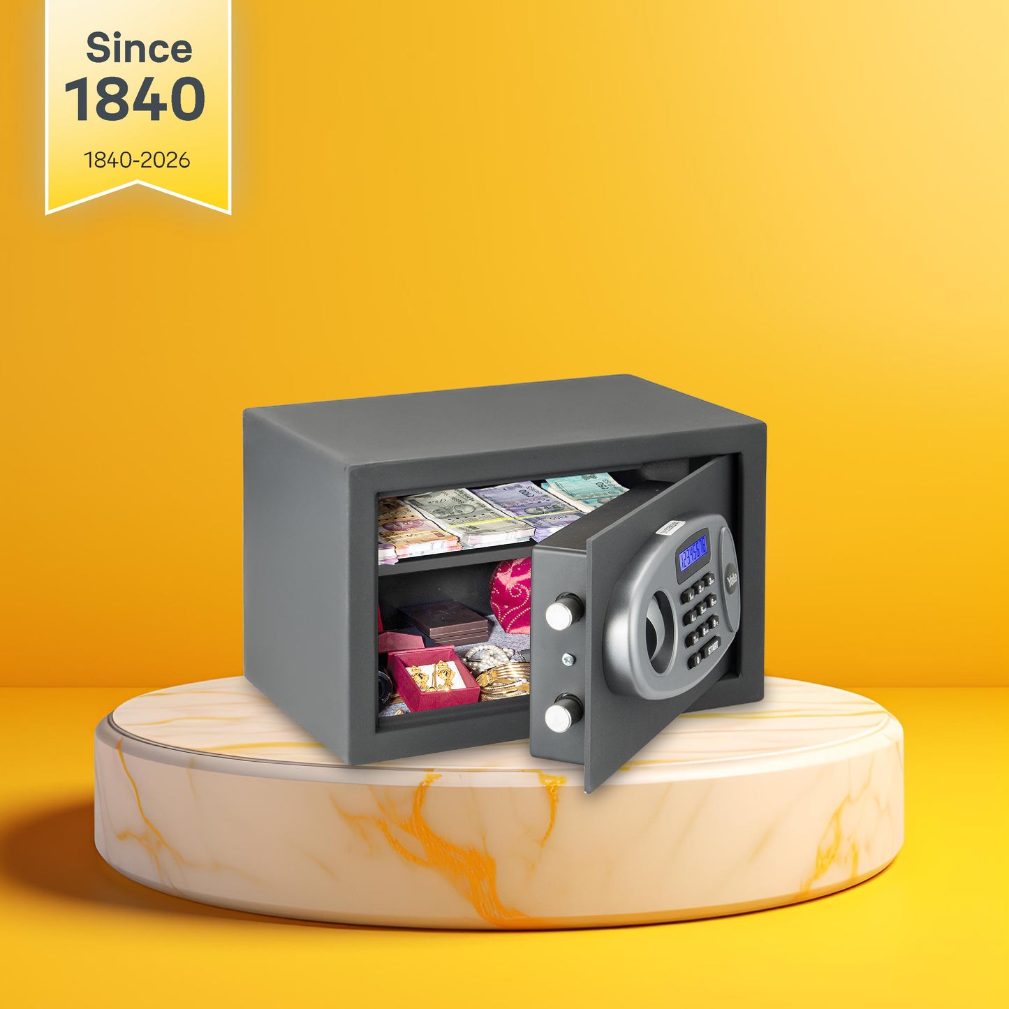 YSS/200/GR  Small Security Safe locker with Pincode Access- Grey