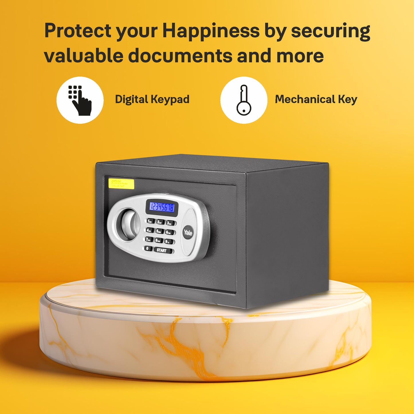 YSS/200/GR  Small Security Safe locker with Pincode Access- Grey