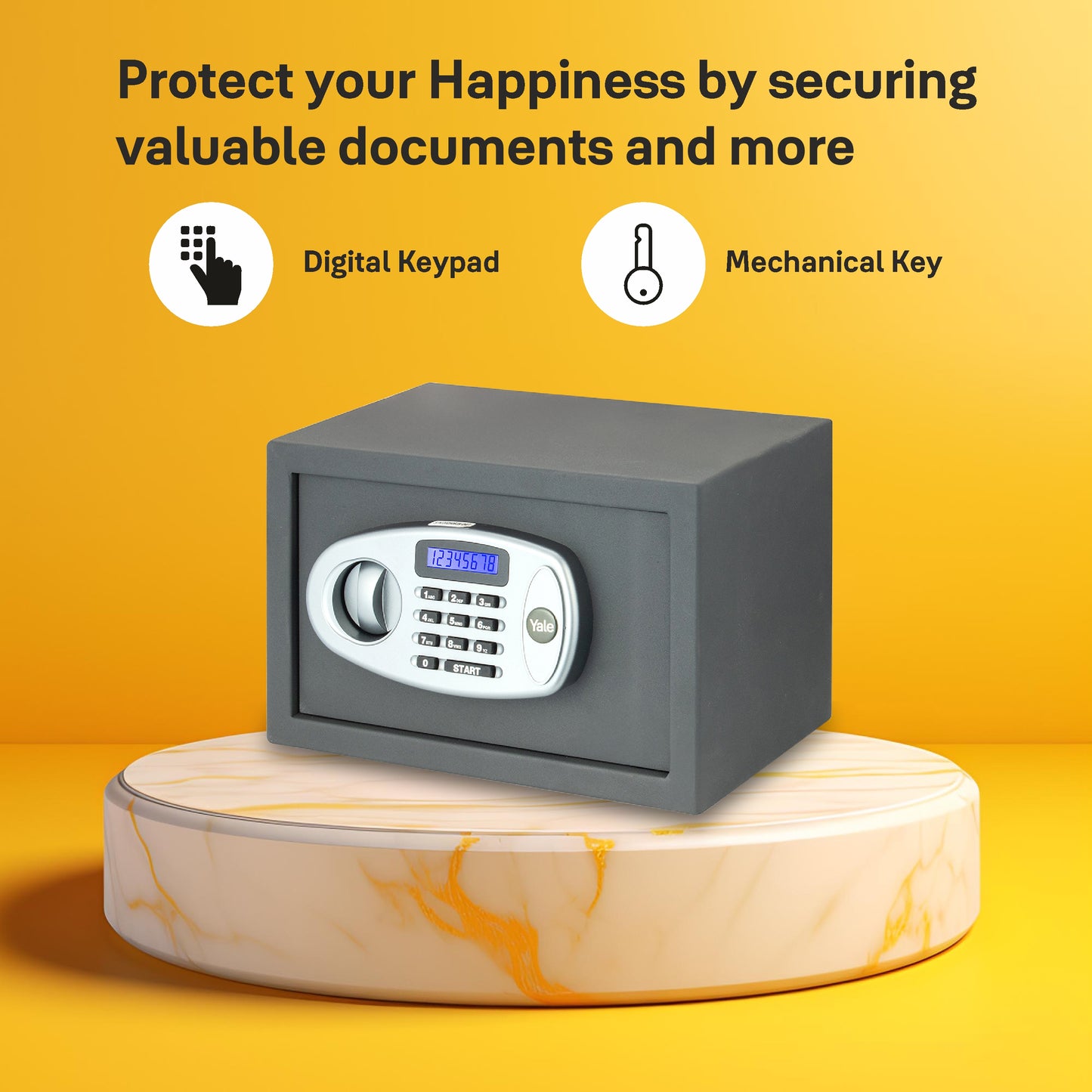 YSS/200/GR  Small Security Safe locker with Pincode Access- Grey