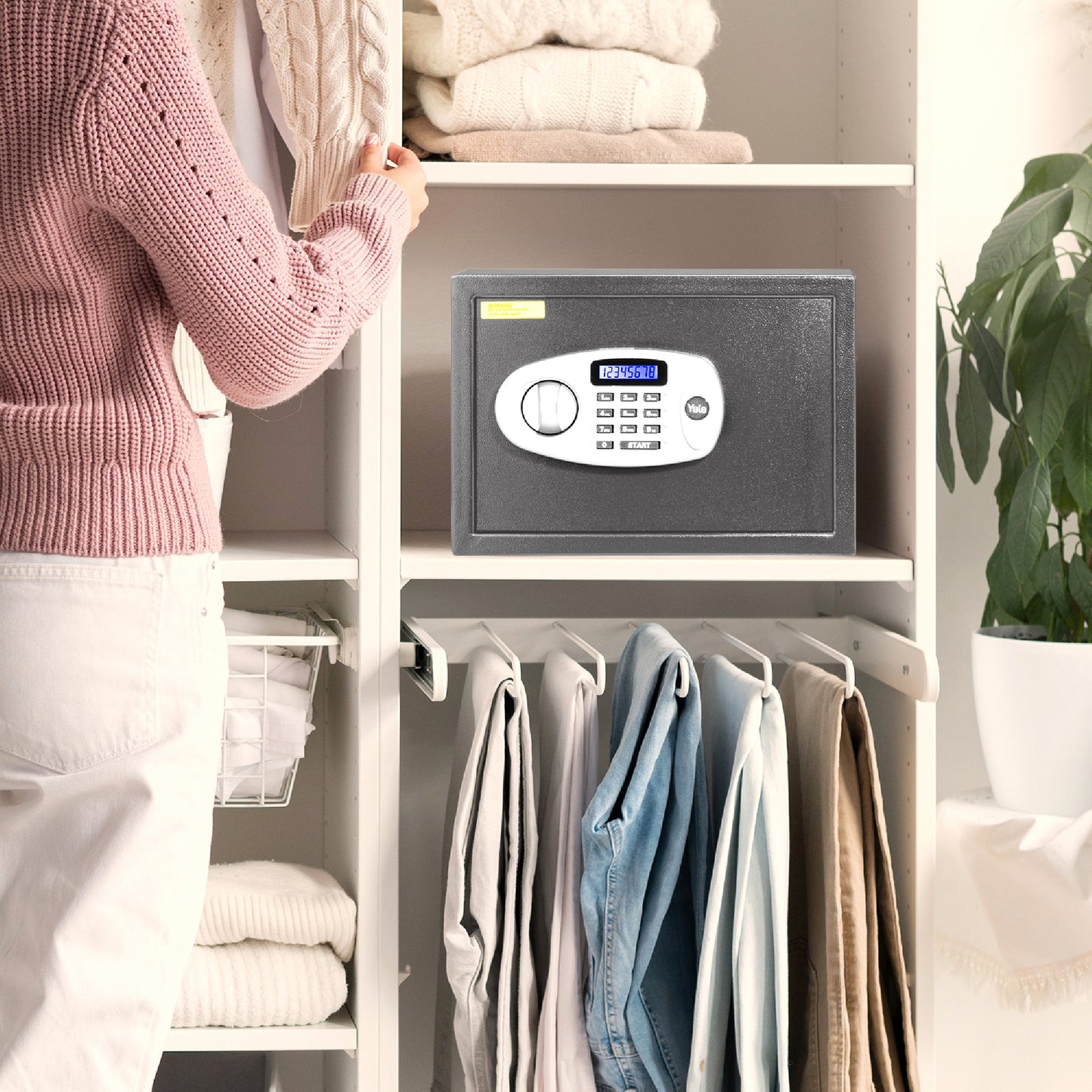 YSS/250/GR  Home Security Safe lockers with Pincode Access- Grey