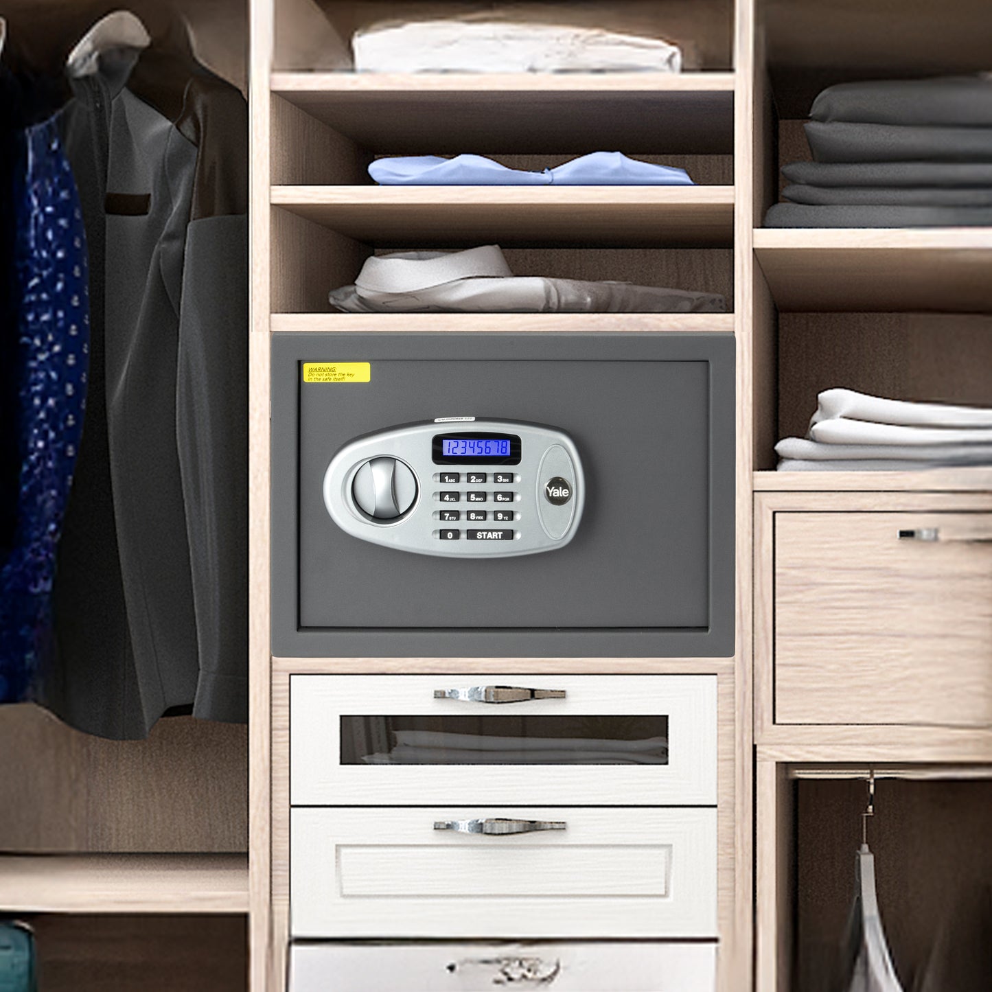 YSS/250/GR  Home Security Safe lockers with Pincode Access- Grey