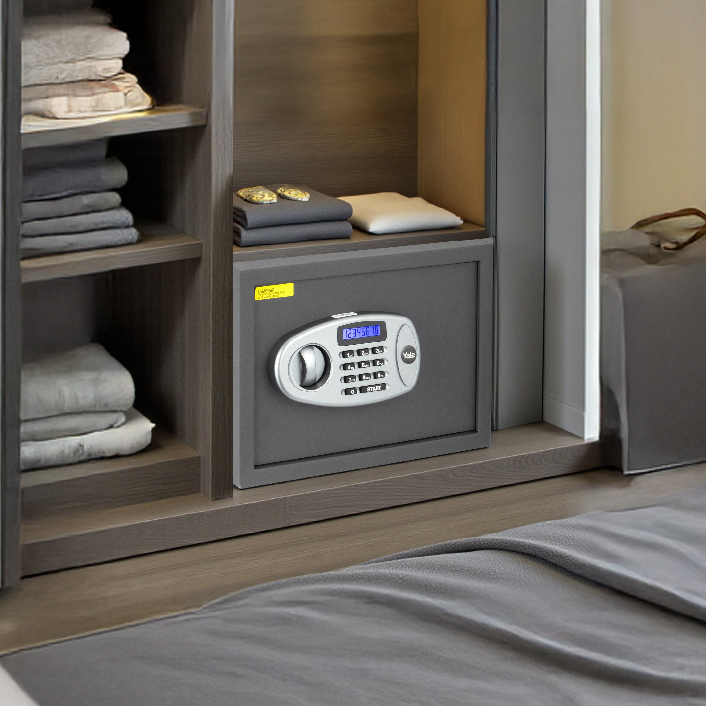 YSS/250/GR Home Security Safe lockers with Pincode Access- Grey