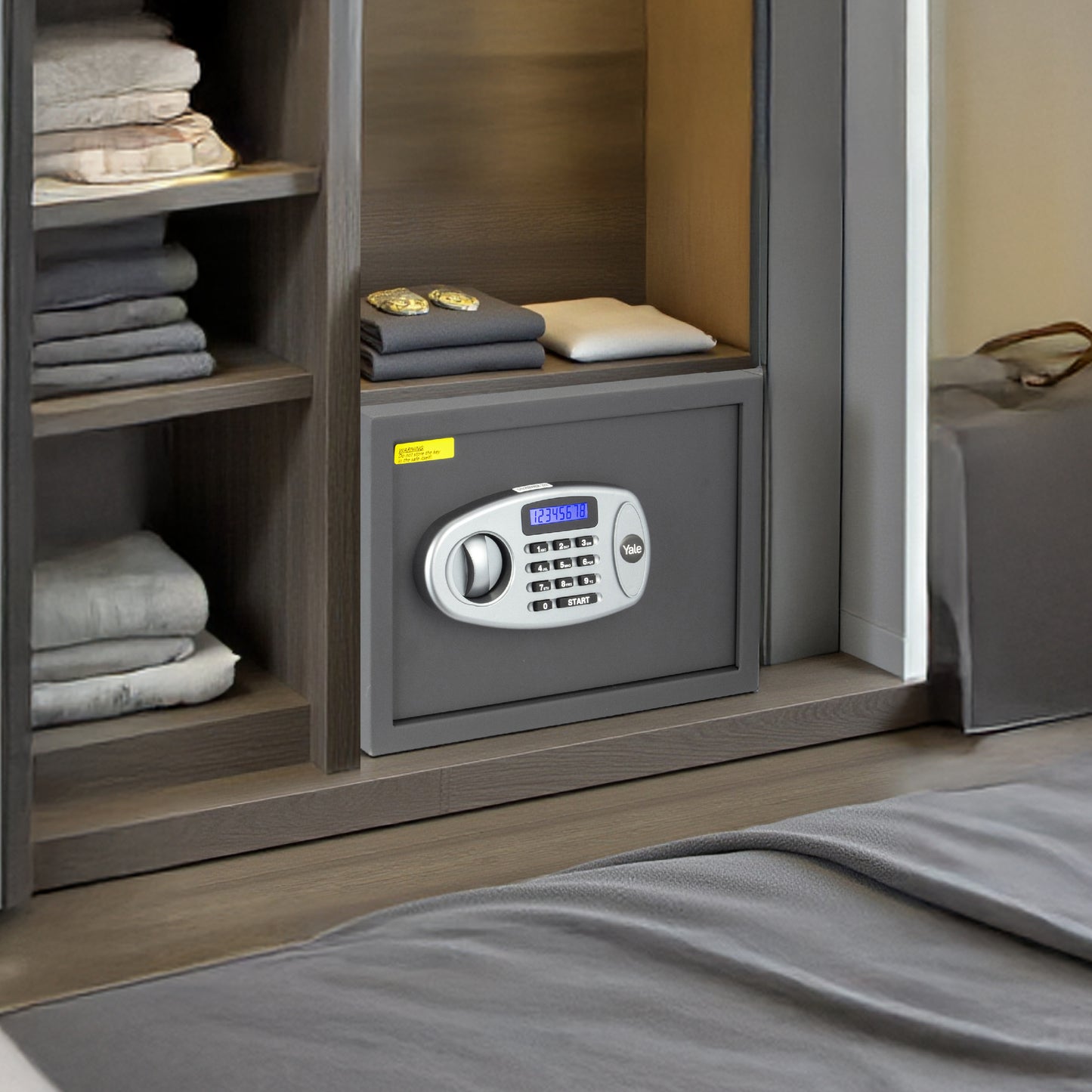 YSS/250/GR  Home Security Safe lockers with Pincode Access- Grey