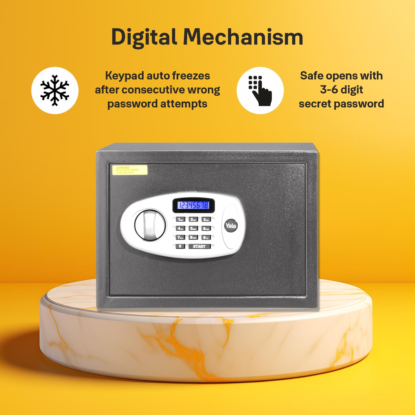 YSS/250/GR  Home Security Safe lockers with Pincode Access- Grey