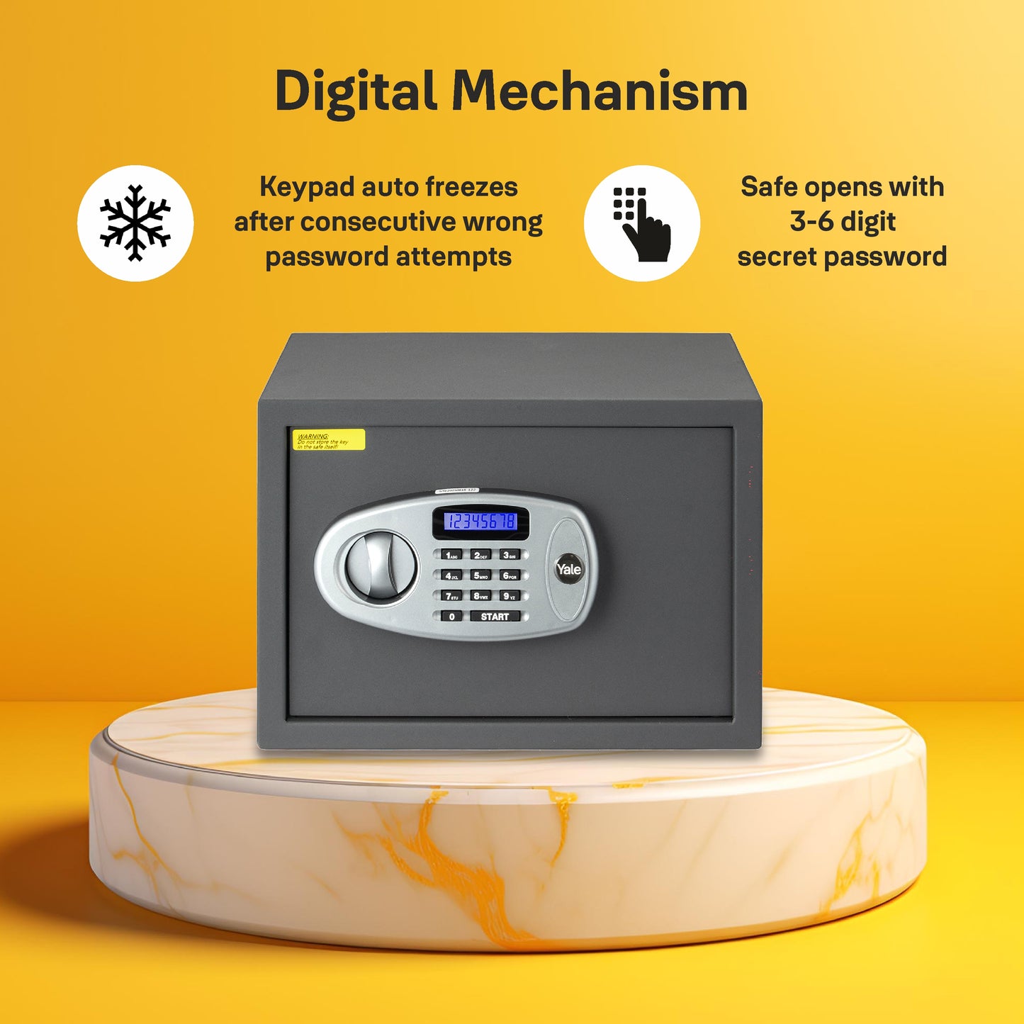 YSS/250/GR  Home Security Safe lockers with Pincode Access- Grey