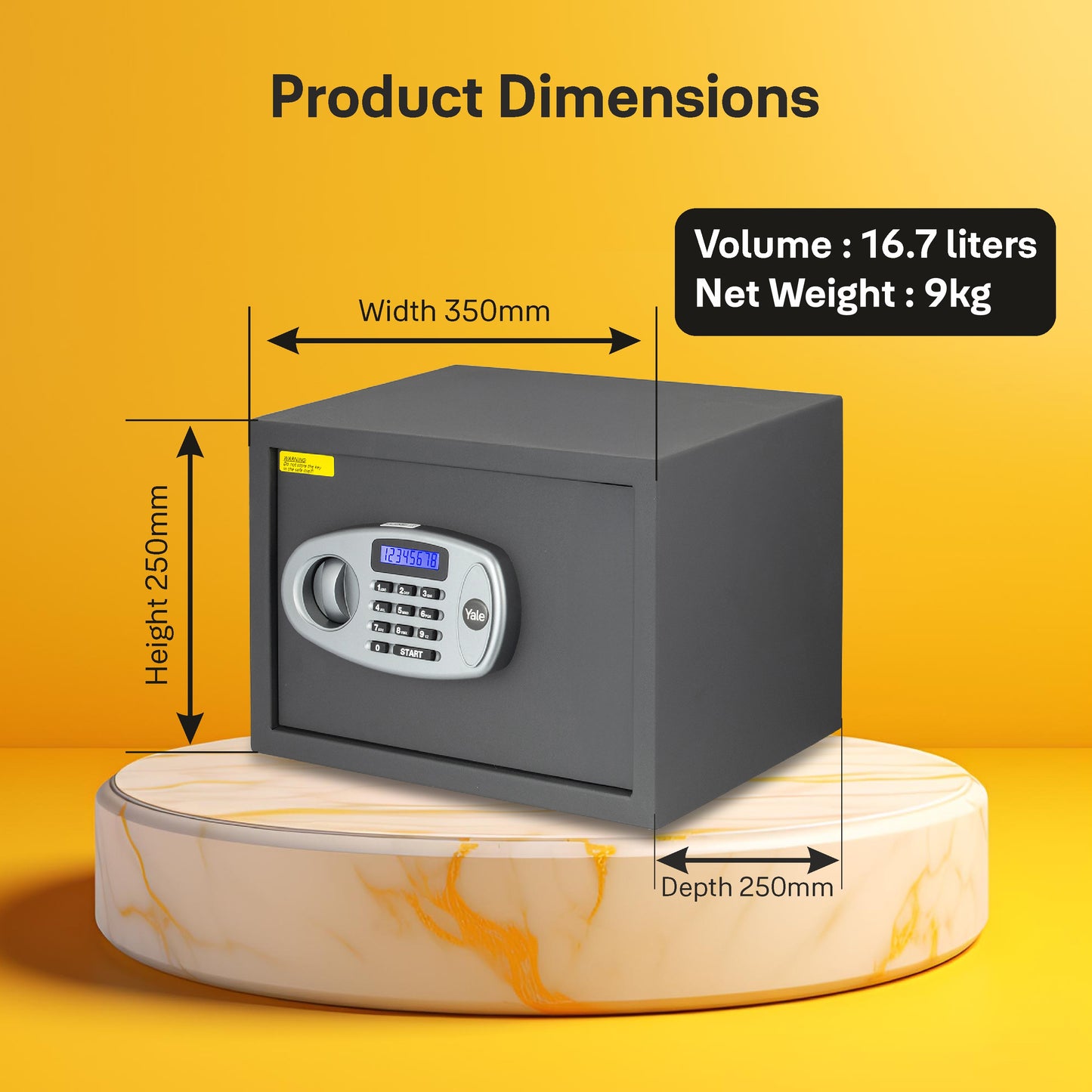 YSS/250/GR  Home Security Safe lockers with Pincode Access- Grey