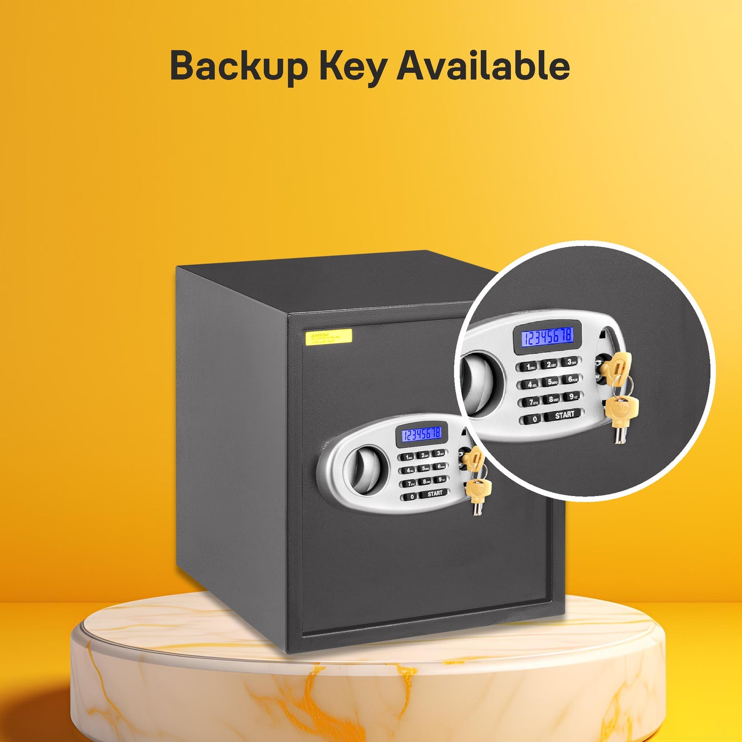 Yale YSS/390/GR Standard Large Electronic Safe locker with Pincode Access- 41 litres, Grey