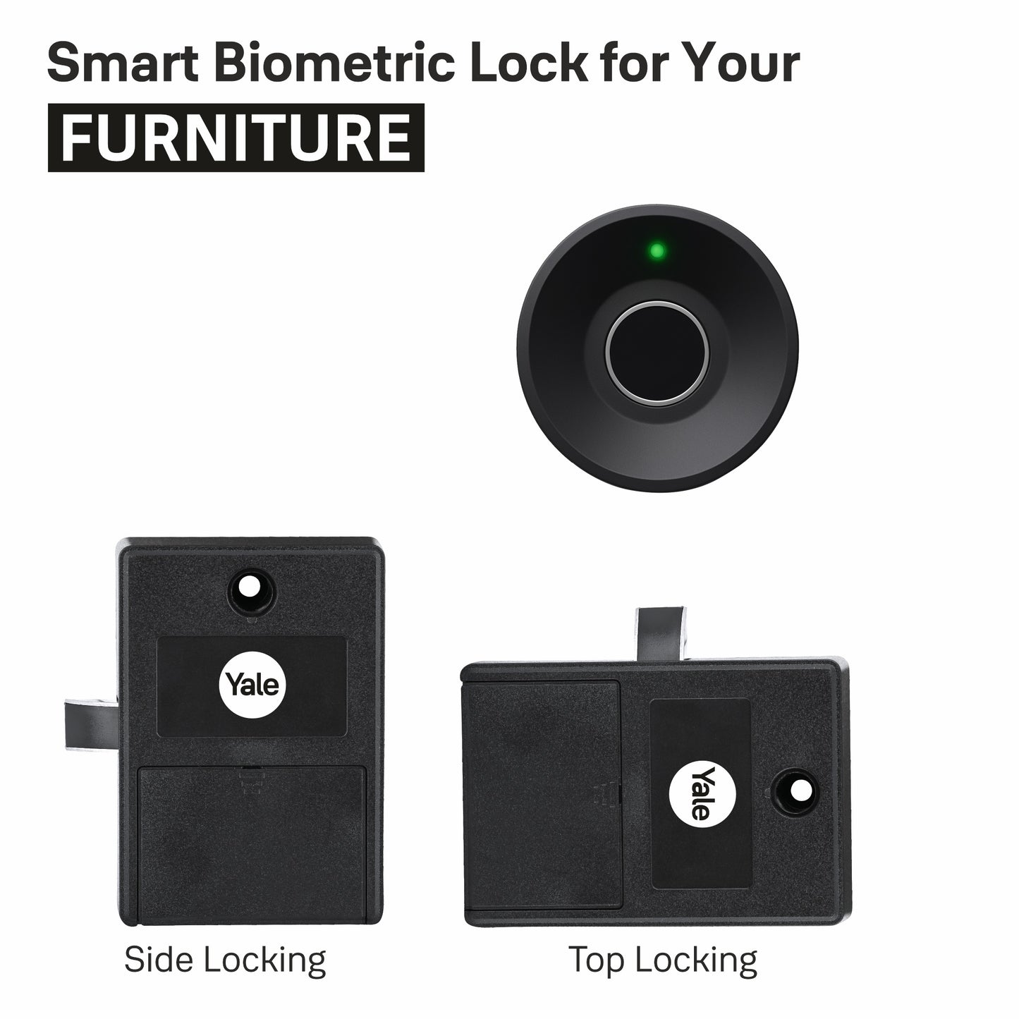 Yale YWLOL Wardrobe Lock - (Black)