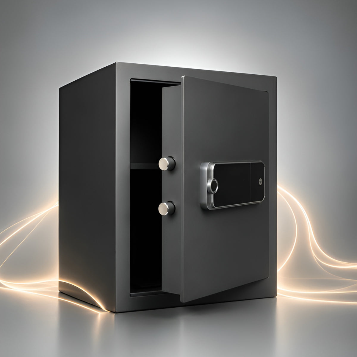 Yale Solis 400 Digital safe locker with fingerprint, PIN and manual key, robust security and stylish design