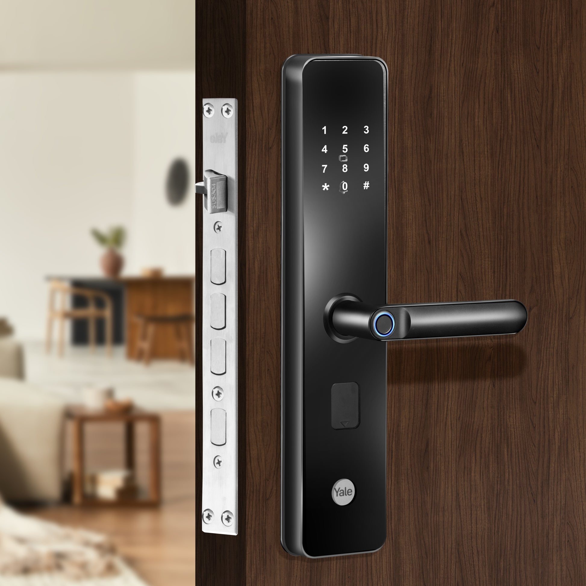 YDME100NxT Smart Door Lock, Fingerprint, PIN, RFID, Manual Key Access – Yale India