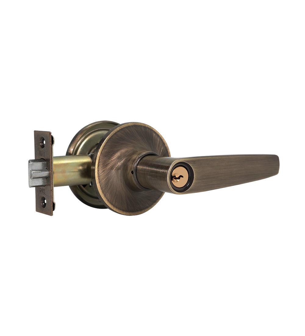L 6527 US5 Leverset 60/70 mm B/S, Entrance, Antique Brass