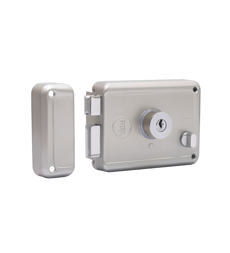 R601 DBDC, RIM Lock With Two Deadbolts, Both Side Key, Regular Key, Silver