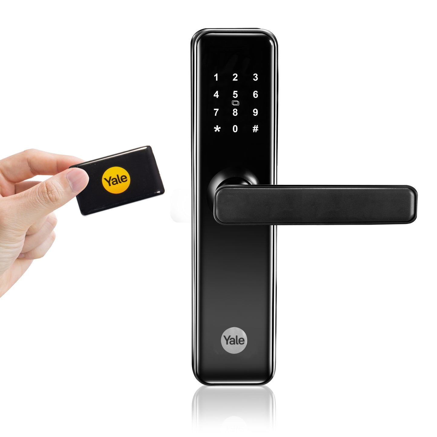 YDME50Pro Smart Door Lock, Black, PIN, RFID, Manual Key Access