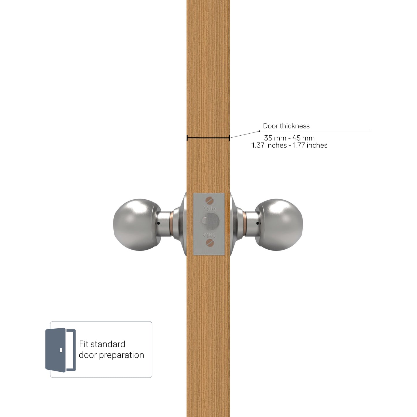 CA5127 Knobset 60/70mm B/S Entrance, Antique Brass