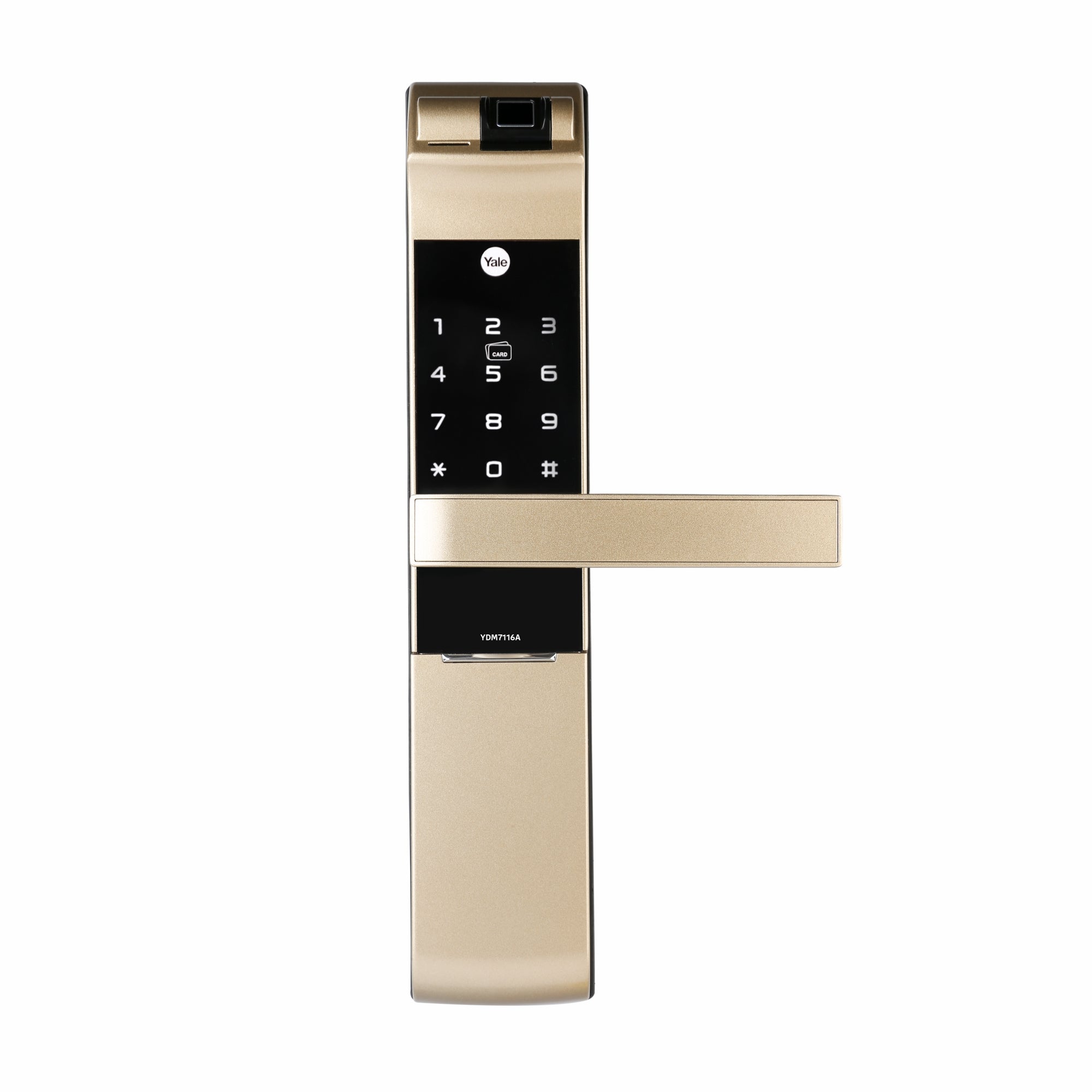 YDM 7116A Smart Lock, Champagne Gold with Fingerprint, PIN Code