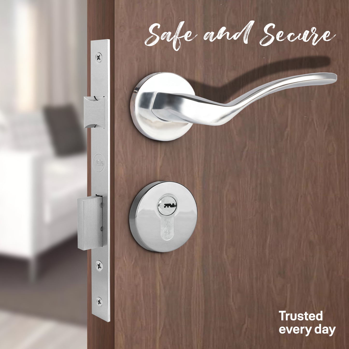 YPBL-803 Solid Brass Lever Handle Chrome Polish