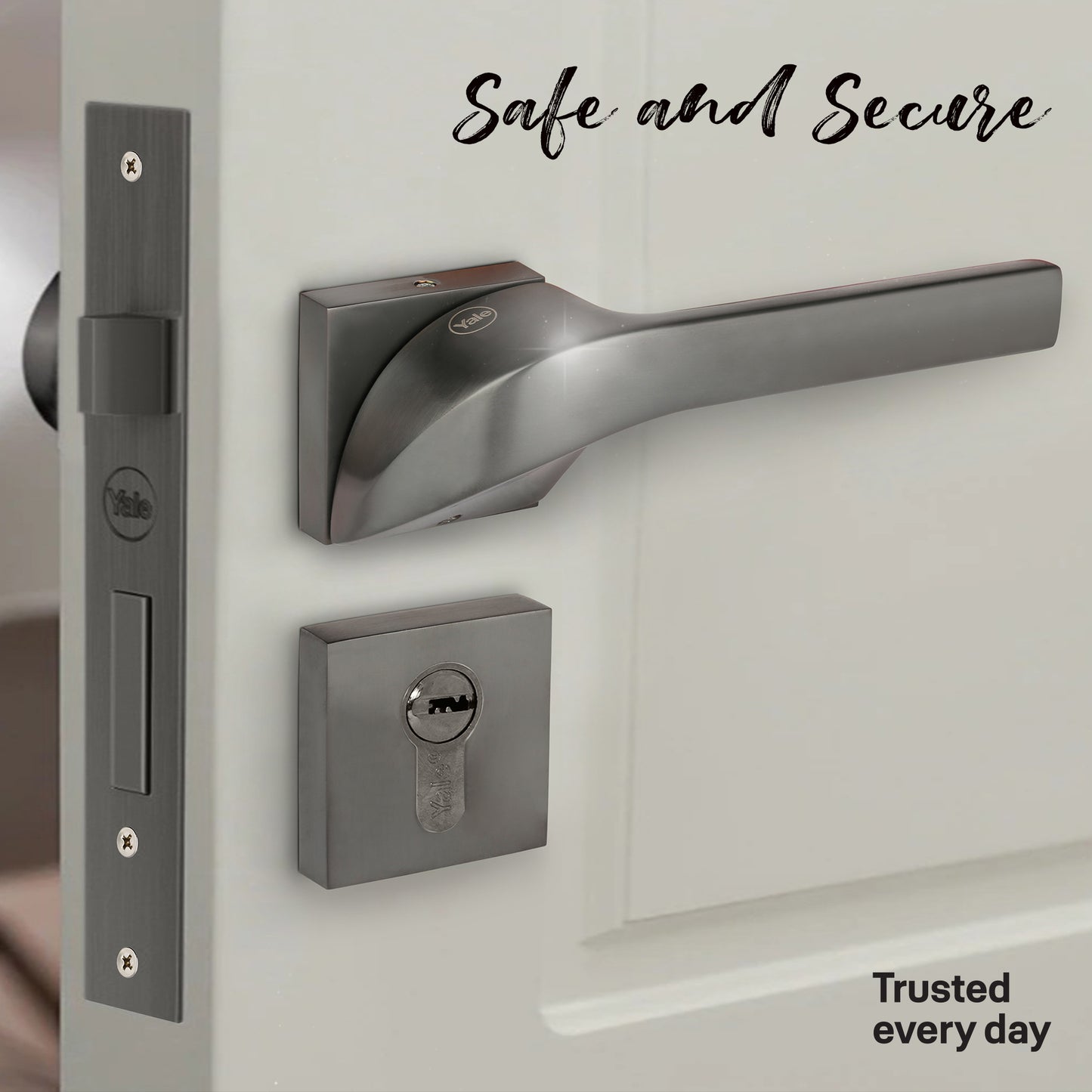 YMSL-1001-BM-Yale Marvel Series Premium PVD Handle, With Mortise Lockbody and Euro Profile Cylinder with Dimple keys