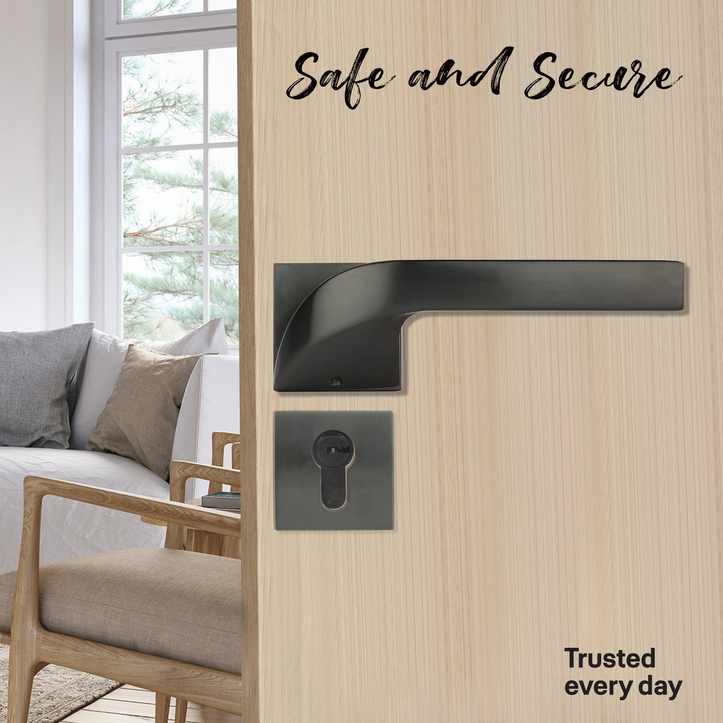 YMSL-1001-BM-Yale Marvel Series Premium PVD Handle, With Mortise Lockbody and Euro Profile Cylinder with Dimple keys