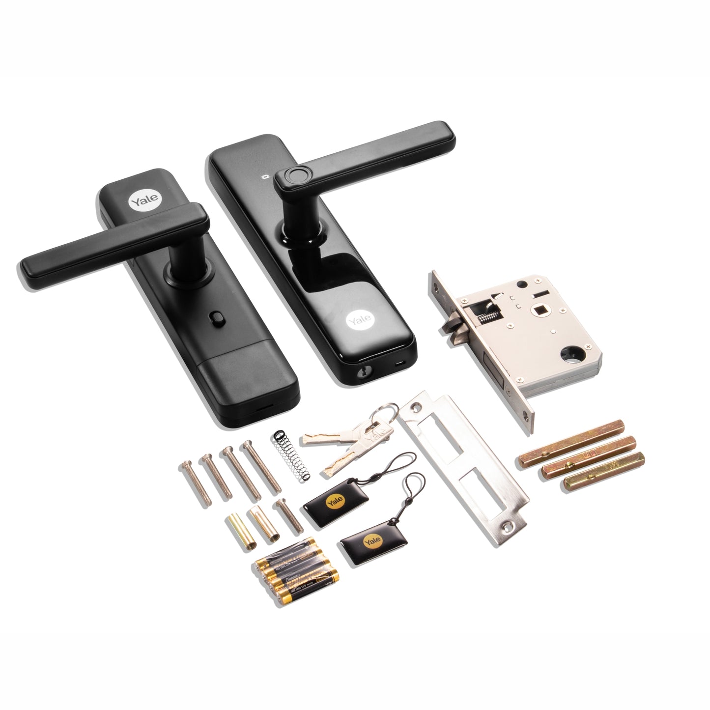 YDME50NxT Smart Door Lock, Black, Fingerprint, PIN, RFID, Manual Key Access