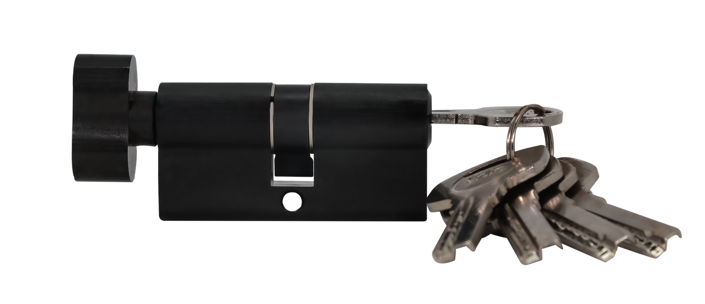 60 MM TT PBM DK-S Cylinder with Inside Thumbturn, PVD BM, Dimpled Key