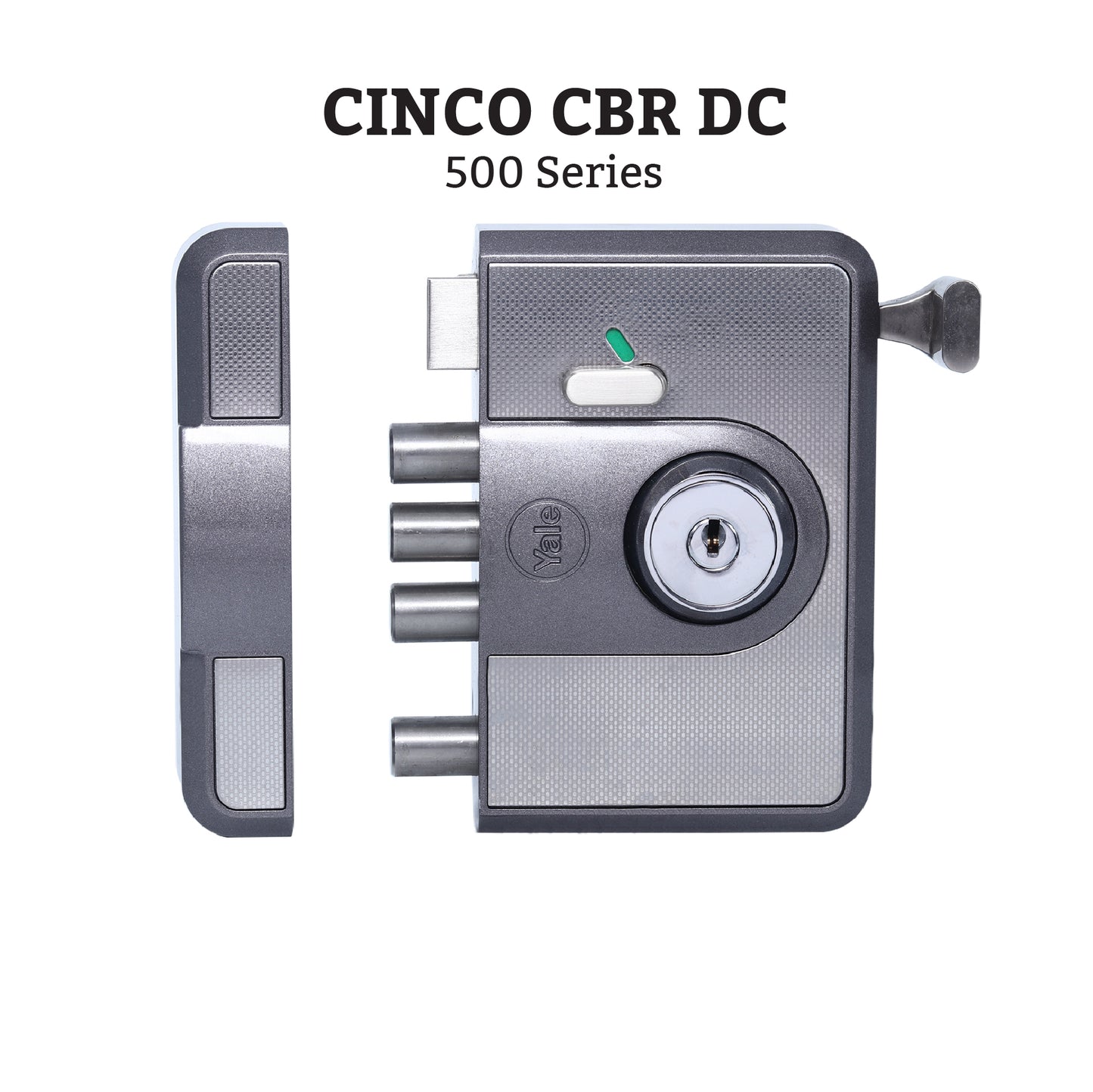 CBR-Cinco 500,Latch & DeadBolt Main Door Lock, Both Side Keys, Grey