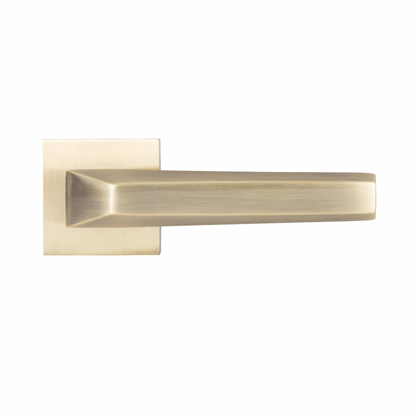 YPBL-804-Solid Brass Lever Handle, Antique Brass