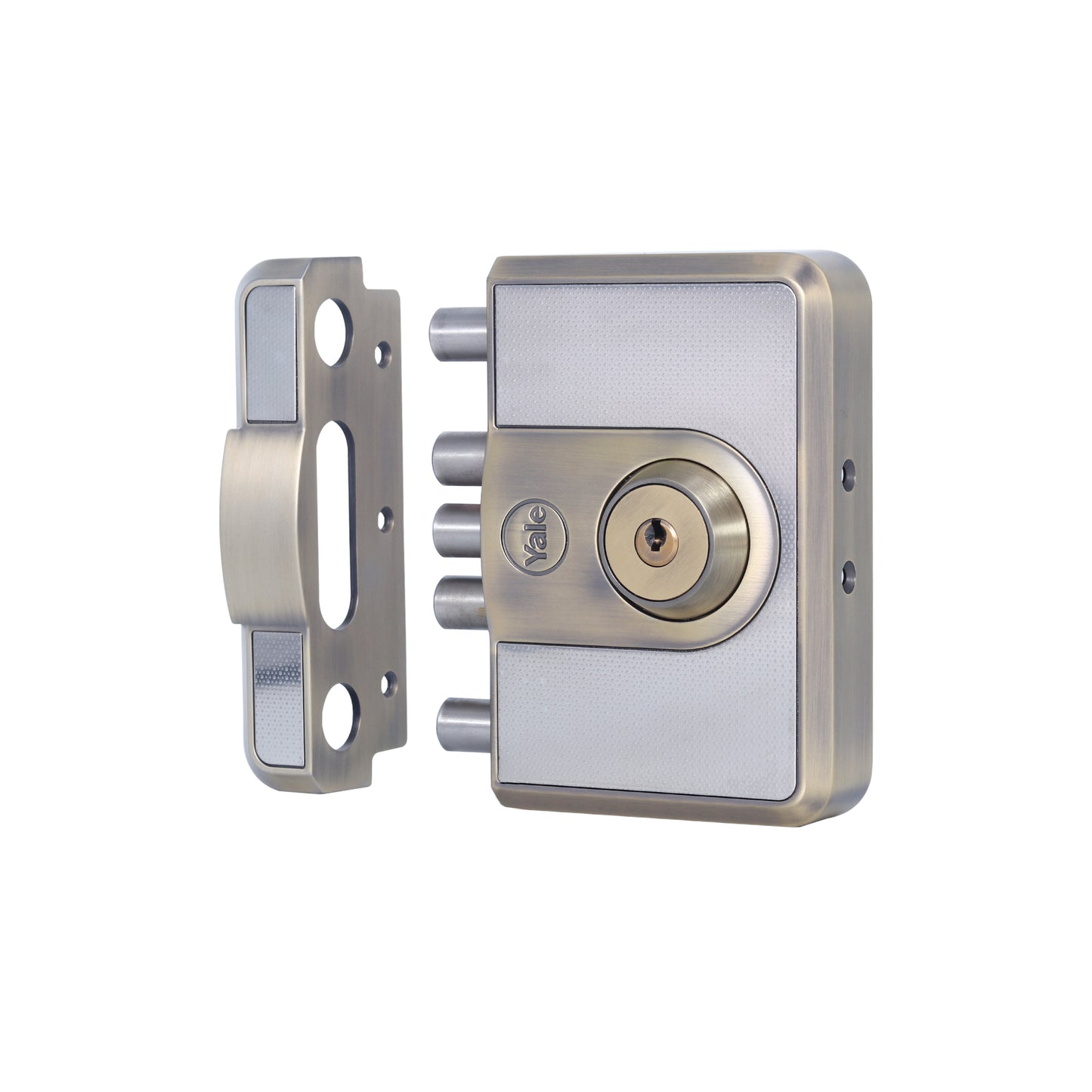 CBD-Cinco 500 Series 5 Dead Bolt Main Door RIM Lock, Both Side Keys, Antique Brass, with Dimple keys
