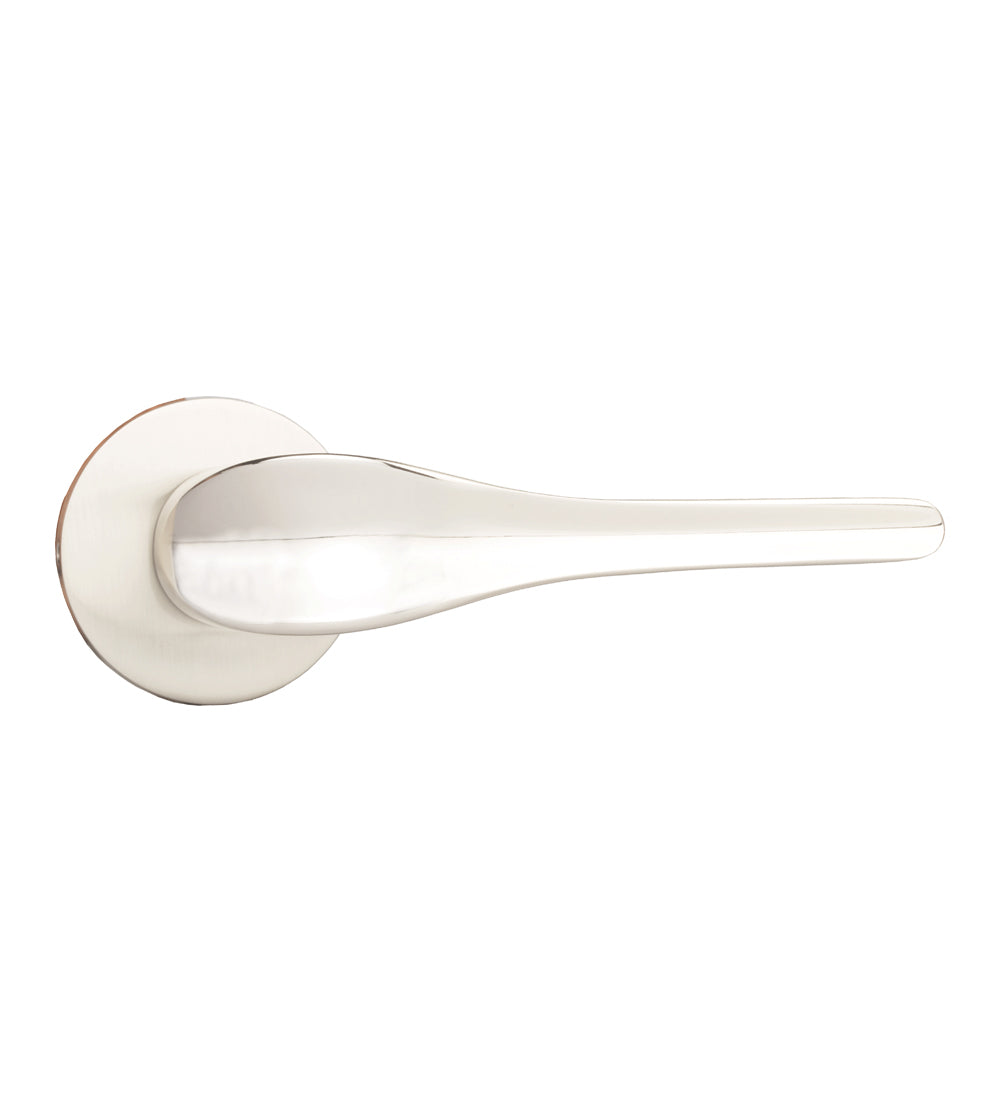 YPBL-801-SS Solid Brass Lever Handle, Satin / Chrome Polish (Without Lock and key cylinder)