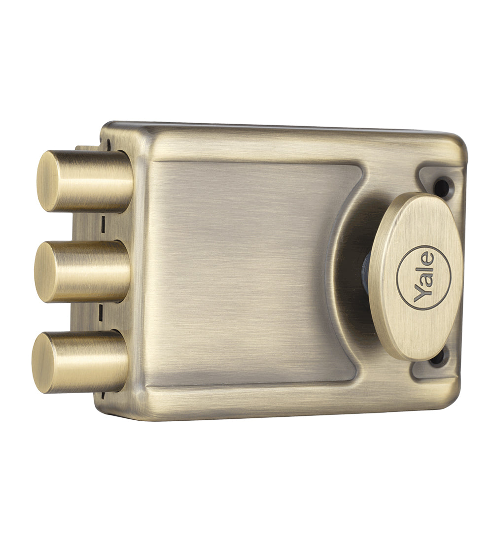 RL1000 Series, Main door RIM Lock, Dimple Key, Antique Brass