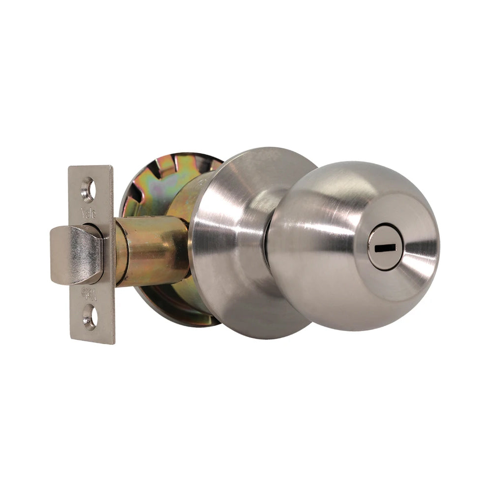 CA5122 Knobset 60/70mm Backset, Bathroom, Satin Steel