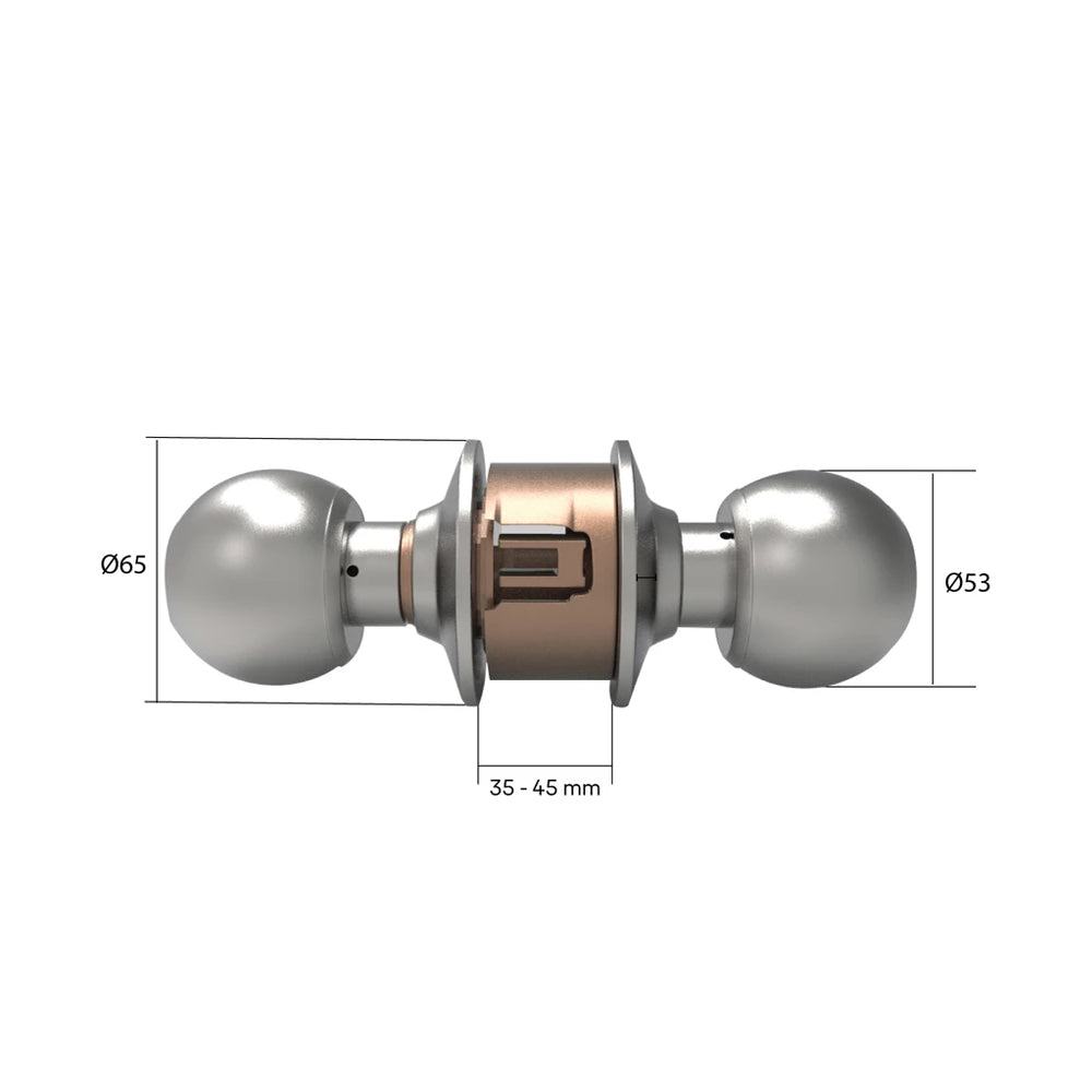 CA5122 Knobset- 60mm B/S, Bathroom Antique Brass