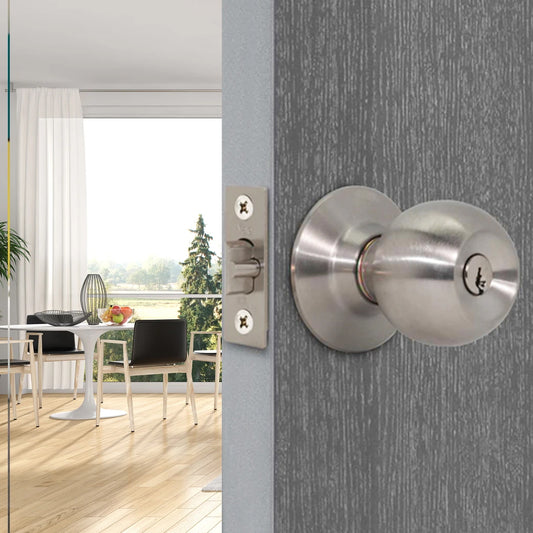 Cylindrical knob lockset for doors