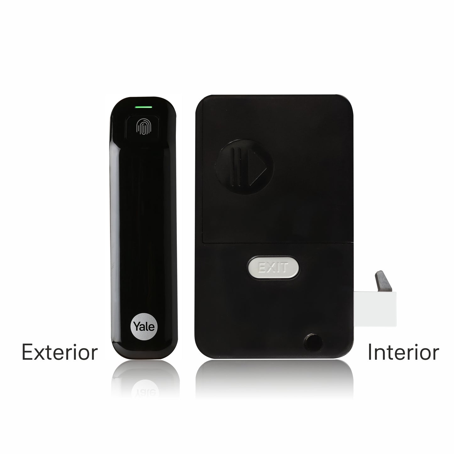 Fingerprint Wardrobe Lock for Openable Door- Handle- Black