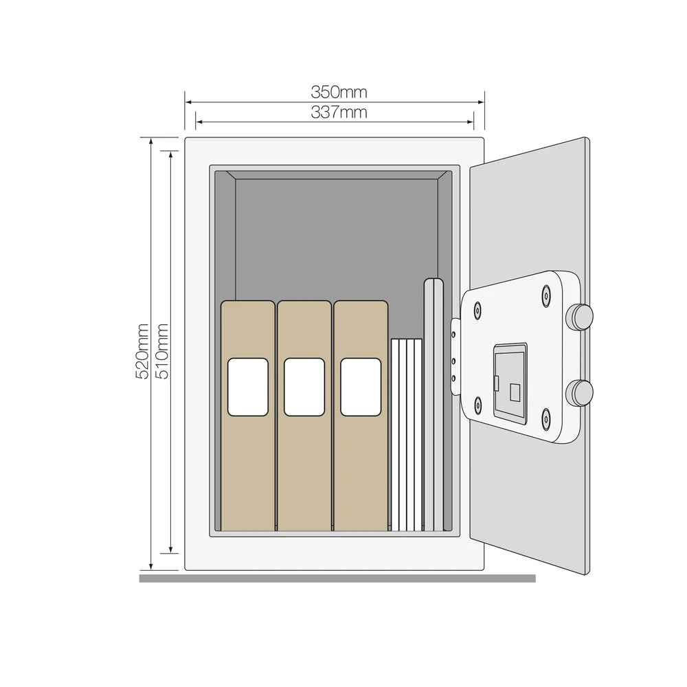 YSEM/520/EG1 Maximum Security Certified Locker-Professional, PIN, Black