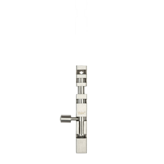 4", Square Stainless Steel Tower Bolt, Stainless Steel Matt